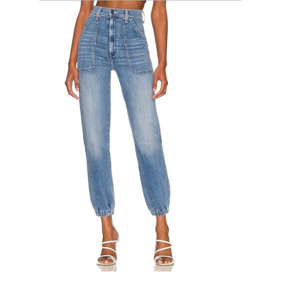 MOTHER The Wrapper Patch Springy Ankle Jeans in We The Animals Size 23 - Picture 1 of 4